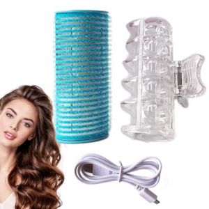 Rouleaux de cheveux auto-adhésifs, rouleaux de rouleaux pour la frange -Rouleaux chauffés,Currlers à cheveux portables auto-adhésifs, outils de curling de cheveux, réaliser facilement des boucles imp (yehuiler, neuf)