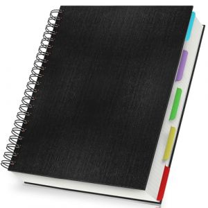 Yarotm Cahier Petit Carreaux A4 – Carnet de Notes A4 avec Petits Carreaux 5mm et 120 Feuilles – Bloc Notes à Spirale avec Couverture en Kraft en Papier Crème 100GSM pour Journal de Voyage, Noir (Droking, neuf)