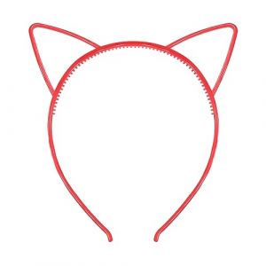 Bandeau, bandeau, bandeau for femme, bandeau à fleurs en tissu, bandeau en forme d'oreille fluorescente for femmes, cerceau de cheveux à la mode, bandeau de fête de carnaval for femme Cosplay(Orange) (storeYMi, neuf)