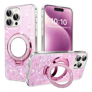 LEMAXELERS Coque pour Huawei Mate 10 Pro Paillettes Silicone Mirror Cover avec Support Béquille Anti-Choc Brillante Glitter Shining Etui Protection Antichoc Housse pour Huawei Mate 10 Pro Rose DJ. (LEMAXELERS, neuf)