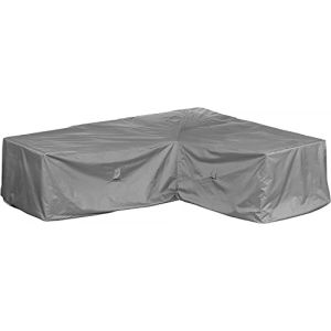 Mehr Garten Housse de Protection pour canapé d'angle de Jardin (asymétrique) | 300 x 245 x 80 cm | Polyester tissé Oxford 600D, Couleur : Gris (Mehr Garten, neuf)