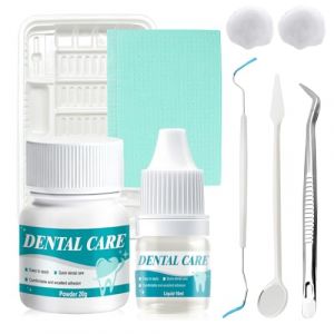 SHOPPGO Ciment Dentaire Definitif, Pansement Dentaire, Colle Dentaire Extra Forte, Convient Aux Caries, Obturations Perdues, Ponts, Couronnes, Obturations, S&eacute;chage Rapide, Facile &agrave; Appliquer, 4 Pieces (YOULUKEJI, neuf)