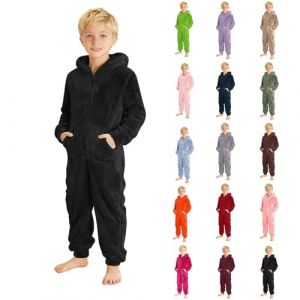 Modaworld Combinaison Pyjama Enfant Fille Gar&ccedil;on 3-12 Ans Douce Pyjama Combinaison Surpyjama pour Enfants Grenouill&egrave;re Hiver Chaude Doubl&eacute;e Polaire avec Capuche D&eacute;guisement Douillet en Peluche (wulizizi, neuf)