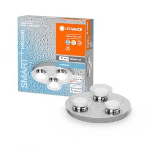 Ledvance 4058075573741 Bathroom Decorative Ceiling and Wall with WiFi Technology, Steel, 18 W, Chrome, 30cm (ncc-design, neuf)
