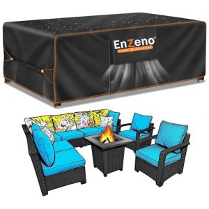 Enzeno Housse de table rectangulaire imperm&eacute;able en tissu Oxford 420D pour meubles de jardin et ext&eacute;rieur, carr&eacute;e, 160 x 100 x 74 cm (lingbinUK, neuf)