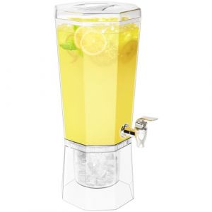 Lifewit 4L Distributeur de Boisson avec Robinet, Lot de 1 Jarre Cocktail en Plastique, Fontaine Cocktail Glac&eacute;es avec Support pour Jus, Limonade, Soda et Th&eacute; (Lifewit Home FR, neuf)
