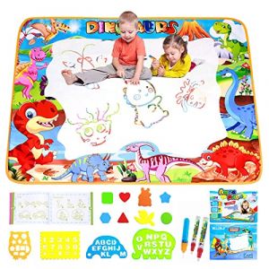 ALLCELE Tapis Doodle Enfant 2 3 4 5 6 ans, Dinosaure Tapis Dessin Eau 100 * 70cm Magic Matte, Jouets Educatifs pour Enfants Coloriage Géant Tapis de Peinture Cadeau pour Garcons Filles (lanxun-fr, neuf)