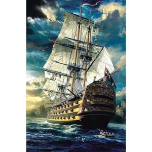 Bateau &agrave; voile de la ligne Puzzle de 1000 pi&egrave;ces pour adultes Sc&egrave;ne de navire de guerre maritime (Quickdraw Stationery UK, neuf)