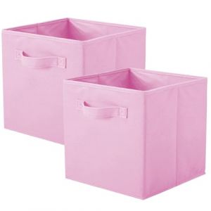 PowerKing Lot de 2 Boîtes Tiroirs en Tissu Cube de Rangement Pliable Coffre pour Linge Jouets Vêtement (PowerKing FR, neuf)