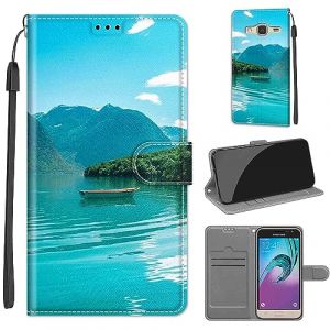Coque pour Samsung Galaxy J3 / J3 (2016) &Eacute;tui, avec [B&eacute;quille] [Fentes pour Cartes] Housse, Flip Case Portefeuille Etui Compatible Samsung Galaxy J3 / J3 (2016) (WGR Global Business, neuf)
