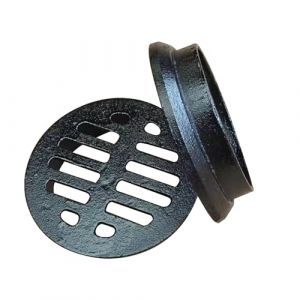 Siphon de Sol Rond en Fonte Exterieur, Grille de Drainage Anti-Blocage Noire, D'&eacute;gout Encastr&eacute; Drain Plancher pour Balcons, Toits et Jardins(16 cm/6 in) (dsffdfe, neuf)