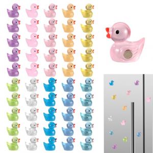 50pcs Mini Canard R&eacute;sine Aimants Frigo, Lumineux Aimant Miniature Canard Mignons Aimants D&eacute;coratifs pour R&eacute;frig&eacute;rateur Casier Tableau Blanc Bureau Cuisine D&eacute;coration (10 Couleurs) (moncion, neuf)