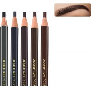 Crayons Iimperm&eacute;ables &agrave; l'eau,Peel-Off Crayon &agrave; sourcils Microblading,Crayon &agrave; Sourcils Professional,Crayon Effet Tatouage Yeux Waterproof,Crayon &agrave; sourcils imperm&eacute;able &agrave; l'eau pour le marquage,5 PCS (QANEASS, neuf)