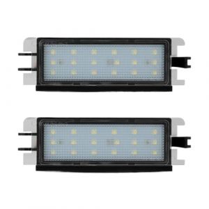 Pcdsech Feu Éclaireur Plaque Pour Clio II 11998 1999 2000-2004 Pour Clio Campus/Stonia 2003-2012 1PC/2PCS 18 SMD Blanc LED Éclairage De Plaque D'Immatriculation(1 PIECE) (Zhiluo, neuf)