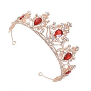 BELLIFFY Baroque Couronne Diadème La Couronne Décor Brillant Mariée Couronne Mariée Banquet Couronne Robe De Mariée Bandeau Créatif Couronne De Mariée Mariée Bandeau Couronne Baroque (Hunation, neuf)