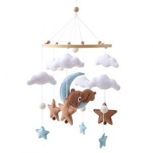 Mobile de Lit pour B&eacute;b&eacute;, Mobile Nuage en Felt pour Berceau, Nuage en Feutrine D&eacute;co Cadeau Chambre B&eacute;b&eacute; D&eacute;co Table &agrave; Langer D&eacute;co Poussette (FAcash, neuf)