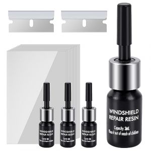 everfarel kit de réparation de Pare Brise de Voiture Outils, kit de réparation de Pare Brise de Voiture, Liquide de réparation de Pare Brise déchiré 4pcs (everfarel, neuf)