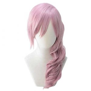 Cosplay Wig Perruque Anime Final Fantasy XIII Cosplay Lightning Perruque,Perruque Longue Bouclée Rose,Perruque Halloween Costume,Pour Halloween,Fête Costumée,Série Anime,Événement Cosplay,Concerts (good stuff A, neuf)