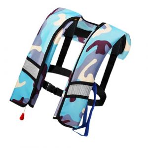Gilet de sauvetage pour adultes &ndash; Gilet de natation gonflable pour sauver des vies &ndash; Aide &agrave; la flottabilit&eacute; des sports nautiques S&eacute;curit&eacute; pour les loisirs en bord de mer, bateau de croisi&egrave;re (zuaseld, neuf)