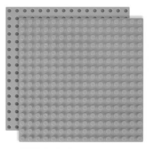2 Pcs Base de Construction Compatible avec Lego Duplo Plaques, 25x25cm Plaque de Fond, Ensemble de Plaques Vertes, Jeu Créatif Compatible avec Lego Duplo Plaques (Gris) (LingSuMaoYi, neuf)