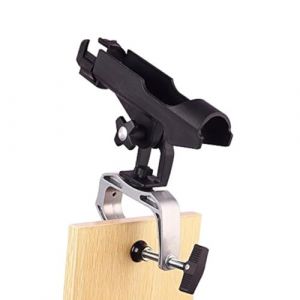 Hiumi® Support pour tiges de Bateau de pêche avec Grande Ouverture Pince à 360 ° réglable Canne à pêche étagère Pliable Support, 1pack (HiUmi Sports, neuf)