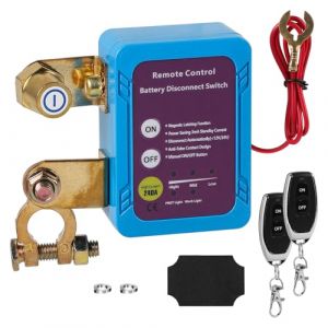 CPROSP Coupe Circuit Batterie Voiture 12v, Coupe-batterie avec 2 T&eacute;l&eacute;commandes 240 A, Coupe-batterie Antivol, pour Voiture Bateau RV ATV Camion Alarme Voiture (CPROSP, neuf)