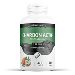 Charbon Végétal Activé - 200 mg - 400 gélules (123PLANTES, neuf)