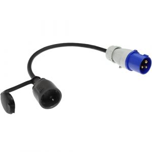 feletec Adaptateur CEE mâle vers prise Schuko femelle – Rallonge 35cm Camping IP44 – Câble H07RN-F 3G2,5 – Adaptateur 230V 16A pour caravane, camping-car et extérieur (feletec, neuf)