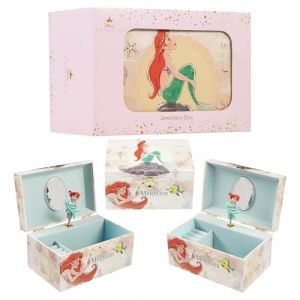 Disney Stitch Boîte à Bijoux Musicale pour Fille, Boite Souvenir à Remontoir Personnage Tournant, Rangement Bague, Déco Chambre, Cadeau Fille ou Ado (Multi Ariel) (Get Trend., neuf)