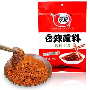 Cuihong Poudre de Trempette au Piment Chinois 400g, Mélange d'Assaisonnement en Poudre de Piment de Sichuan, pour Fondue Chinoise et Barbecue (Bailinhou, neuf)