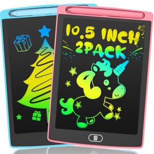 Tablette Enfant 10,5 Pouces, Lot 2 Ardoise Magique LCD, Jouets Gribouillages Colorés, Cadeaux pour Filles 3-8 Ans, Rose + Bleu (LEYAOYAO FR, neuf)