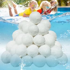 SRJEQC Balle Filtrante Piscine,700g Balles Filtrantes Piscine Remplacer 25kg de Sable Filtration,Balle Filtrante Piscine Skimmer Convient &agrave; Divers Syst&egrave;mes de Filtration de Piscine,R&eacute;utilisable (COOKSHELLY, neuf)