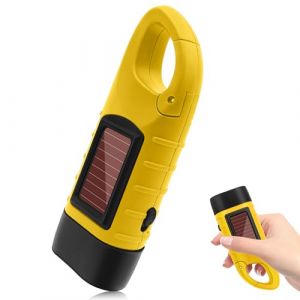 NiceBest Lampe de Poche &agrave; Manivelle, lampe de poche solaire LED, Lampe Dynamo Manivelle Portable pour Plein Air Camping Pannes de Courant Cyclisme (CHRYSANTHOU-ANTONIA, neuf)