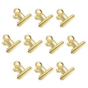 Coideal Pinces Bulldog Doré 51mm - 10 Pièces Pince Papier Clip Dorées, Pince à dessin de Reliure en Métal, Pinces Bouledogue Grande pour Peinture, Décorer, Bureau à Domicile (Or) (CoidealDirect, neuf)