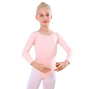 Bezioner Justaucorps Danse Fille,Justaucorps de Gymnastique Filles Manche Longue V&ecirc;tements de Ballet Danse Classique pour Enfant Rose 130 (Bezioner-shop, neuf)