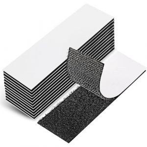 EOTW 12 Pièces Scratch Autocollant Double Face， 3 x 10cm Puissant Scotch Scratch pour La Maison Et Le Bureau Noir Amovible et Réutilisable Bande Scratch Adhésive (XiaruiFR, neuf)