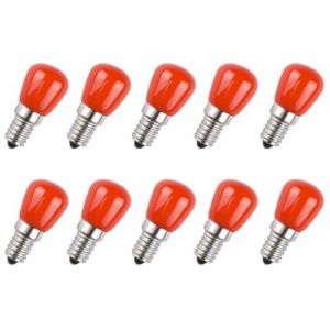 Aiwerttes Lot de 10 ampoules LED E14 - 3 W - E14 - Petite vis Edison - AC 220-240 V - Pour Halloween / No&euml;l / sel - Intensit&eacute; non variable - Rouge (AWSEU, neuf)