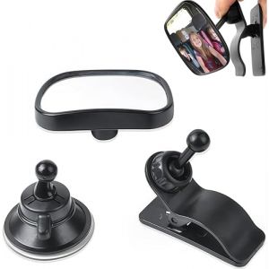 Miroir de Surveillance B&eacute;b&eacute; pour Voiture - R&eacute;troviseur 360&deg; Ajustable pour Si&egrave;ge Arri&egrave;re | Vue Panoramique et S&eacute;curis&eacute;e pour Surveiller Votre Enfant Loopunk (Loopunk-FR, neuf)