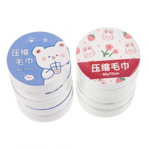 Beaupretty 10 Pièces Serviette compressée serviettes hygiéniques lingettes wc lingettes bebe wipes serviette de toilette à usage quotidien serviettes de toilette compressées fibres végétales (lorianca, neuf)