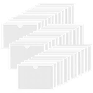 OTYMIOW 102 Porte-&Eacute;tiquettes Auto-Adh&eacute;sifs 6 x 10 cm Porte-&Eacute;tiquettes Adh&eacute;sif &Eacute;tanche Transparent Pochettes Adh&eacute;sives Transparentes pour Cartes Autocollantes Porte-Permis de Stationnement (TFama, neuf)