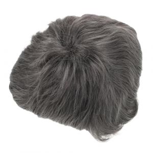 minkissy Perruque Grise Boucl&eacute;e pour Femme Perruque Courte Ondul&eacute;e Grise Coupe de Cheveux Courte D&eacute;grad&eacute;e (Master Self, neuf)