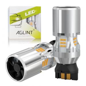 AGLINT PW24W PWY24W LED Ampoule CANBUS Sans Erreur Extrêmement Lumineuses 54SMD Ambre 12V pour Voiture Feux de Clignotants Avant Compatible avec i3 A3 A4 (AGLINT, neuf)