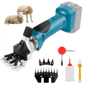 Ciseaux &agrave; mouton sans fil compatible avec Makita 18 V batterie, tondeuse &eacute;lectrique 550 W avec 2 lames et bo&icirc;te en plastique, kit de soins du b&eacute;tail pour moutons, ch&egrave;vres, bovins (sans batterie) (wzxeugo, neuf)