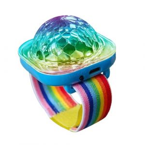 Anneau Lumineux Boule Disco LED &ndash; Bracelet De Sc&egrave;ne USB Rechargeable, Lampe Stroboscopique D'ambiance De Voiture Portable | Anneau Lumineux De D&eacute;coration De F&ecirc;te Rechargeable Activ&eacute; Par Le Son, Boule (ruixjz, neuf)