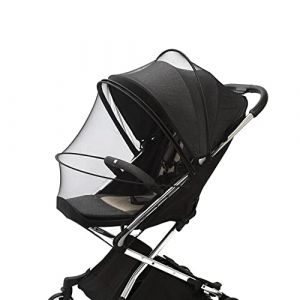 Moustiquaire Poussette de Bébé Anti-insectes Universelle Protection Housse Contre les Guêpes Moustiques pour Landau Parapluie Nacelle Couffin Auto-siège Fermeture Éclair Moustiquaire Pliable (IBlueloveruk, neuf)