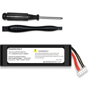 Batterie [5800mAh] pour JBL Flip 4, Batterie de Remplacement Haute capacité Compatible avec JBL Flip 4, Batterie pour Flip 4 Special Edition Bluetooth Speaker, P/N GSP872693 01 (Boanv EU, neuf)
