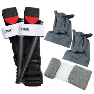 Garrot Tourniquet, Pansement Israelien 2 Pcs, Pansement Compressif Hemostatique Urgence, Garrot Tourniquet Militaire de 6'', avec 2 Tourniquet Premier Secours, pour les Premiers Secours d'Urgence (BASTOUR-Official, neuf)