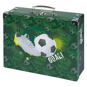 Baagl Valise pour Enfants - Jouets et Fournitures Scolaires, en Carton, Pliable avec Poignée en Métal, Motif Ballon (PRESCO GROUP A.S., neuf)