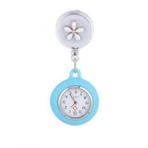 Montre d'infirmière, Montre à Gousset Personnalisable, Montre Infirmiere pour Blouse avec Clip Rétractable et Personnalisable, Montre de Broche, pour Infirmières Médecins Cadeau d'anniversaire (Sweems, neuf)