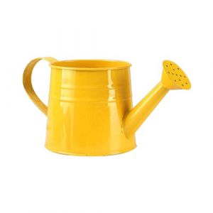 Arrosoir en métal, Arrosoirs Métallique avec poignée, Vintage Acier galvanisé, Style Anglais Classique, pour Un arrosage Quotidien, Plantes d'intérieur et d'extérieur, 24,5×11,5 cm (Jaune) (CJjkolp, neuf)